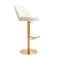 Venus - Adjustable Swivel Stool - Cream and Gold