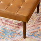 Mark - Tufted Square Genuine Leather Upholstered Ottoman