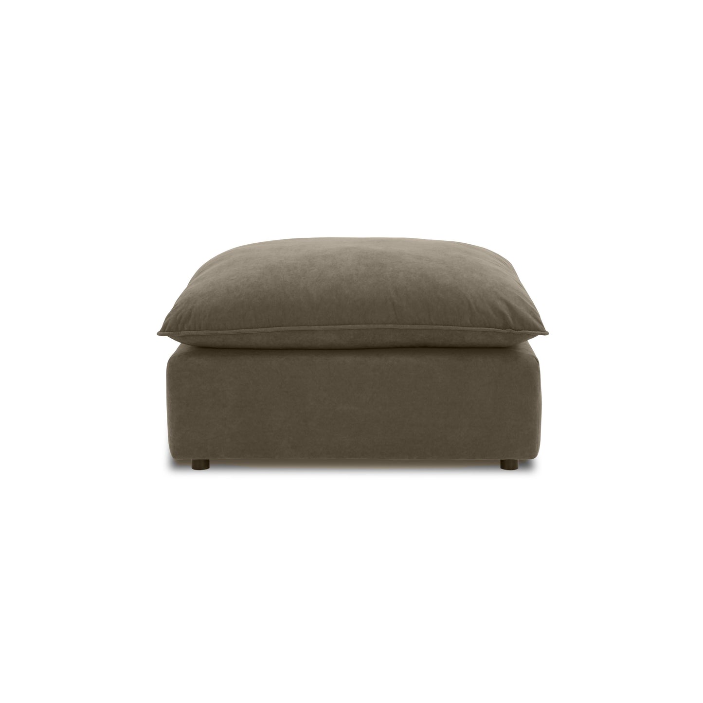 Cali - Velvet Ottoman - Chocolate Brown