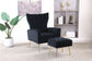 Modern Accent Chair With Ottoman, Comfy Armchair For Living Room, Bedroom, Apartment, Office