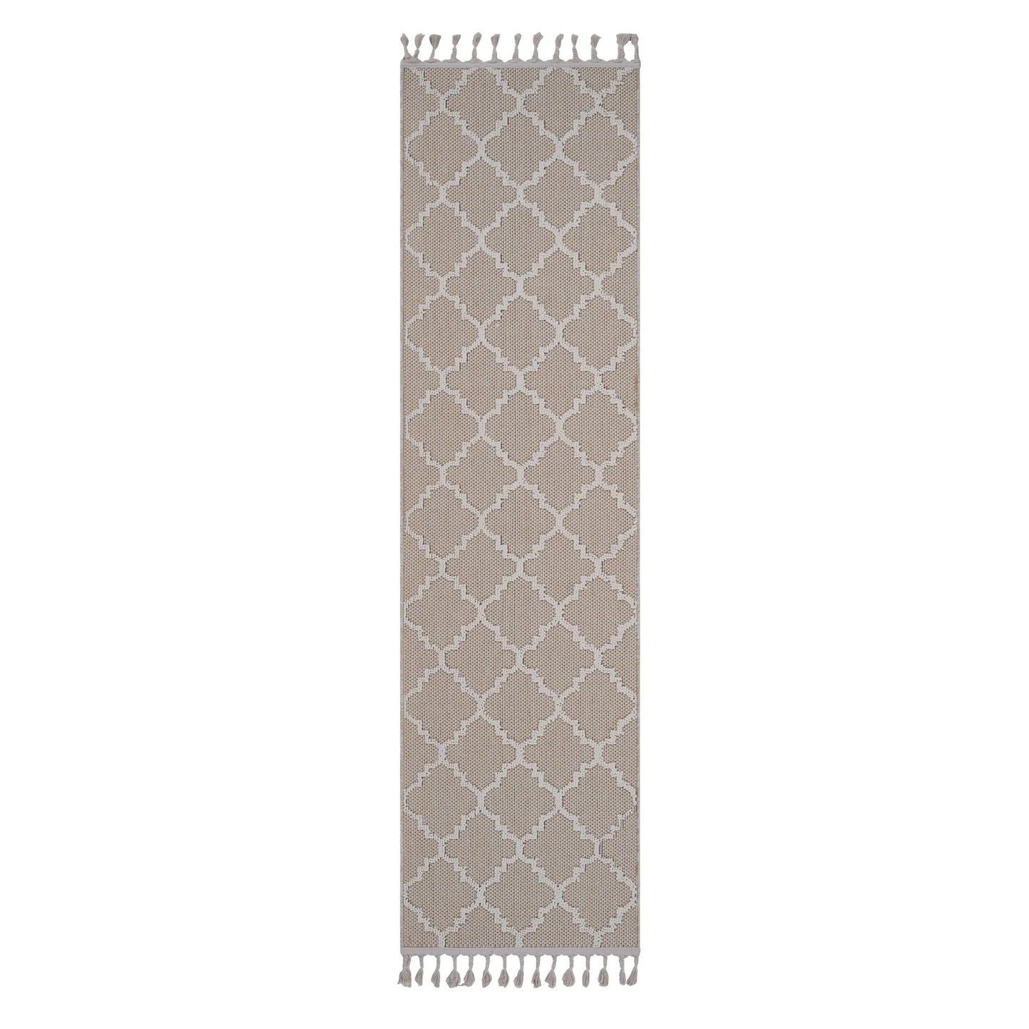 Guros - 2' x 8' Trellis Indoor / Outdoor Area Rug - Ivory