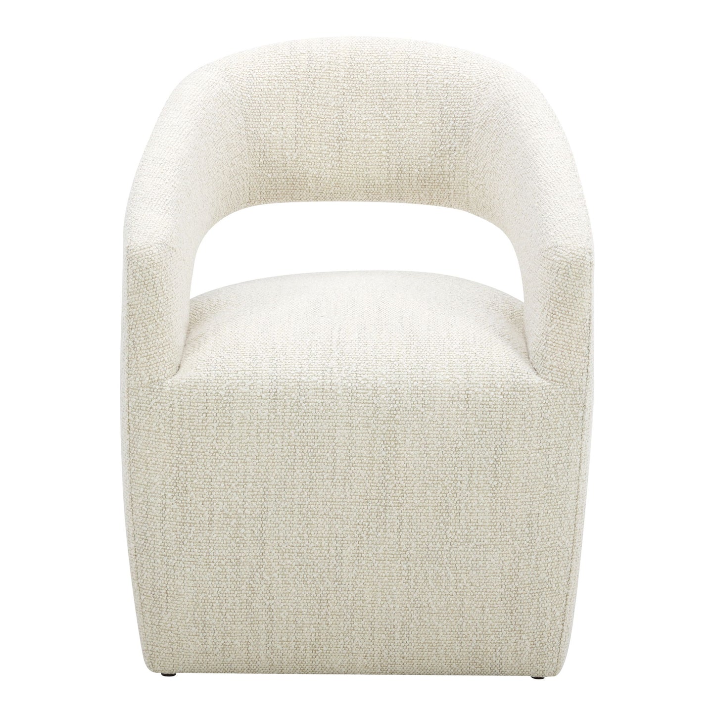 Barrow - Performance Fabric Rolling Dining Chair - Beige