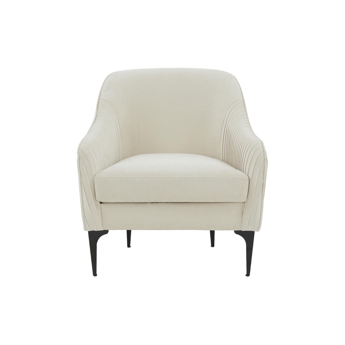 Serena - Velvet Accent Chair With Black Legs