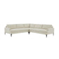 Serena - Velvet L-Sectional With Black Legs