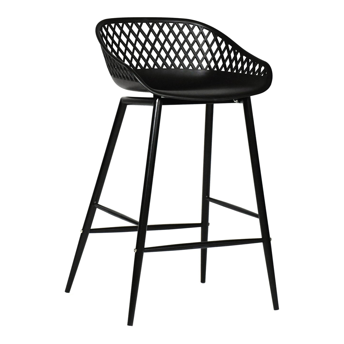 Piazza - Outdoor Counter Counter Stool (Set of 2) - Black