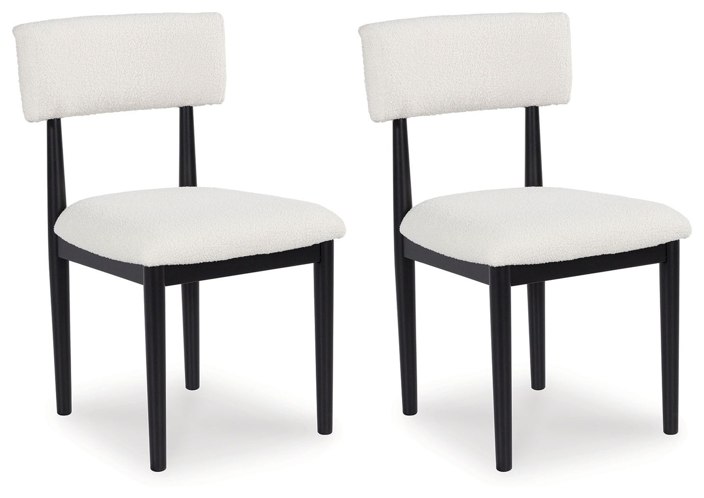 Xandrum - White / Black - Dining Upholstered Side Chair (Set of 2)