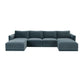 Willow - Modular U Sectional - Misty Blue