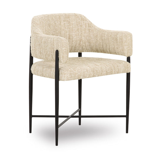 Sezanne - Textured Boucle Dining Chair - Cream