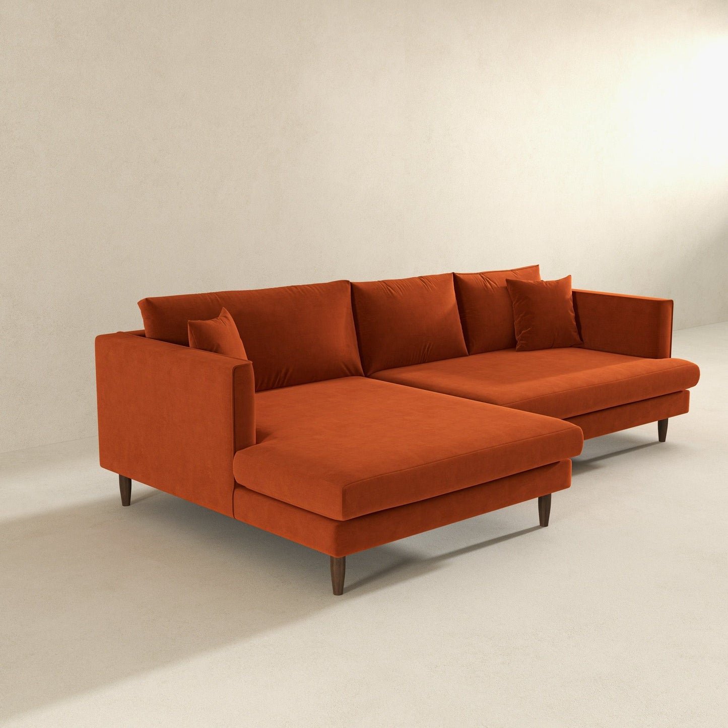 Blake - L Shaped Velvet Sectional Sofa