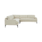 Serena - Velvet L-Sectional With Black Legs