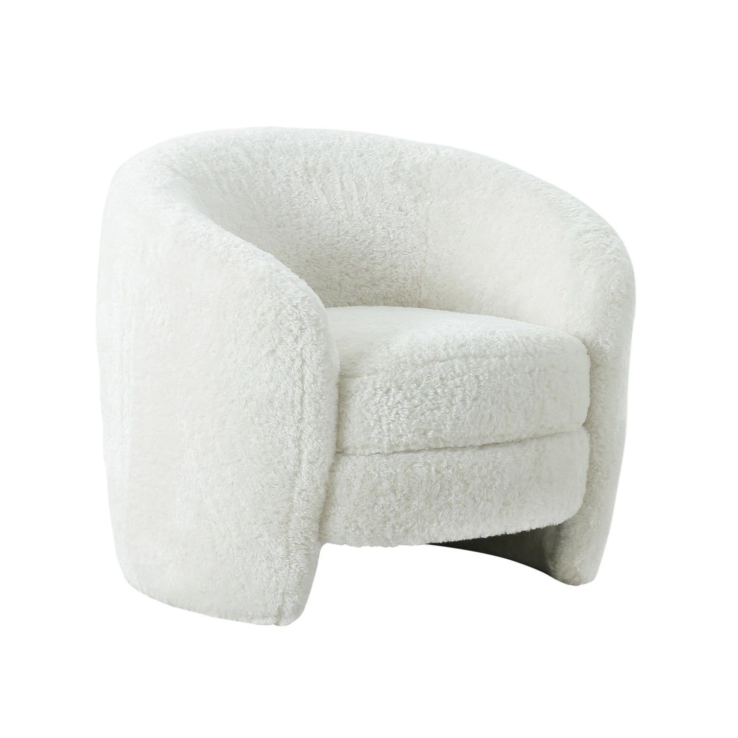 Dakota - Faux Shearling Armchair - White