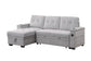 Ashlyn II - 84"W Woven Fabric Reversible Sleeper Sectional Sofa with Storage Chaise