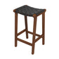 James - Mid-Century Modern Genuine Leather Counter Stool