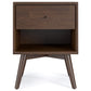 Caroline - Mid-Century Modern Style Night Stand - Brown