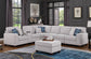 Sam - Sectional Sofa With Ottoman - Light Gray