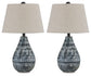 Erivell - Taupe / Black - Metal Table Lamp (Set of 2)