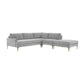 Serena - Velvet Large Chaise Sectional