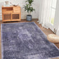 9' x 12' Washable Area Rug, Low-Pile, Non-Slip, Non-Shedding, Foldable, Kid & Pet Friendly For Living Room, Bedroom, Kitchen, Dining Room Rug - Anthracite