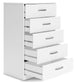 Flannia - White - Five Drawer Chest - 46" Height