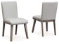 Loyaska - Grayish Brown - Dining Upholstered Side Chair (Set of 2)