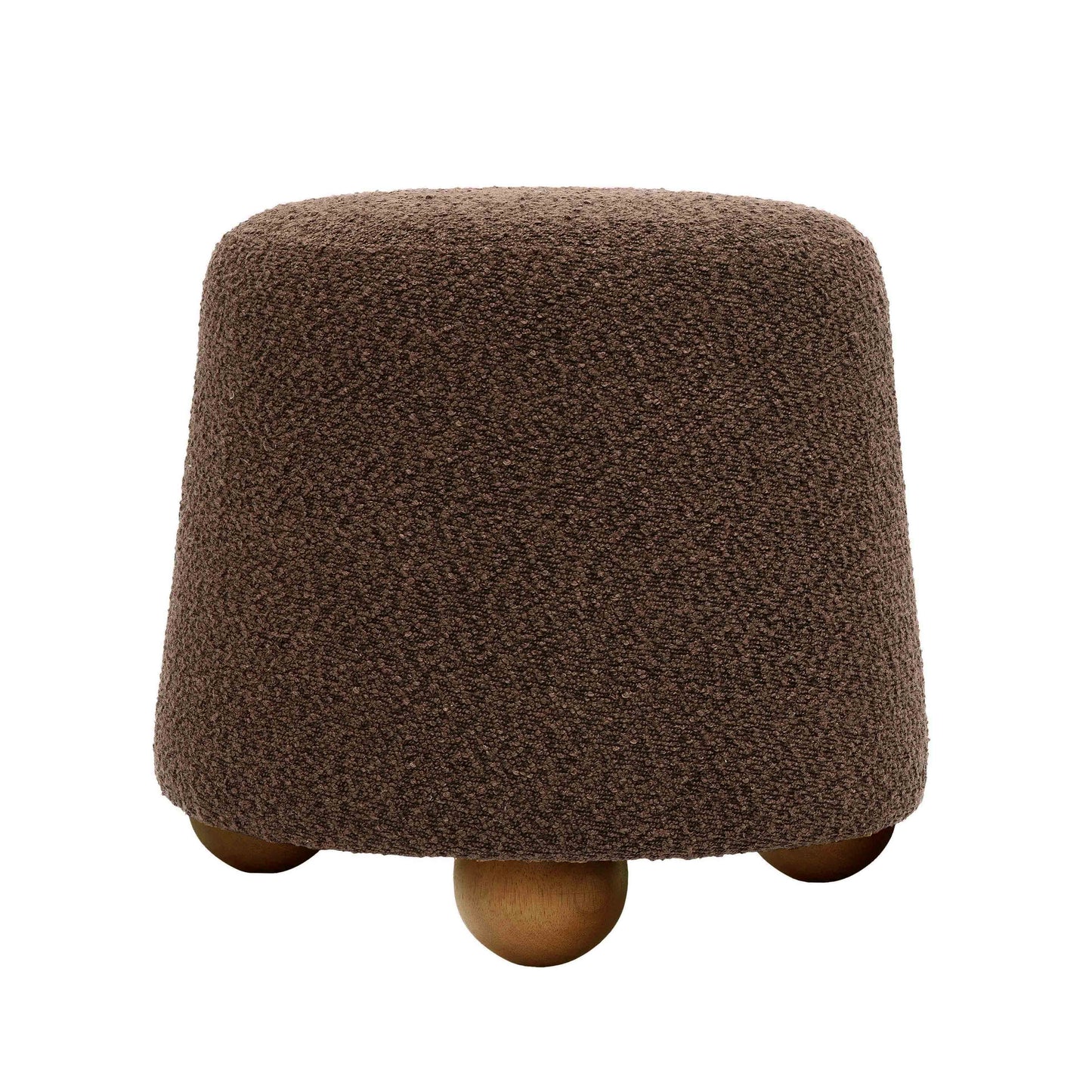 Jaine - Boucle Stool - Chocolate Brown