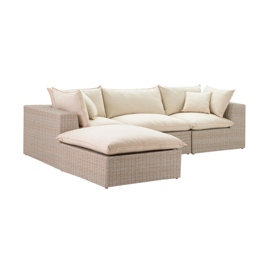 Cali - Wicker Outdoor Modular Sectional - Natural