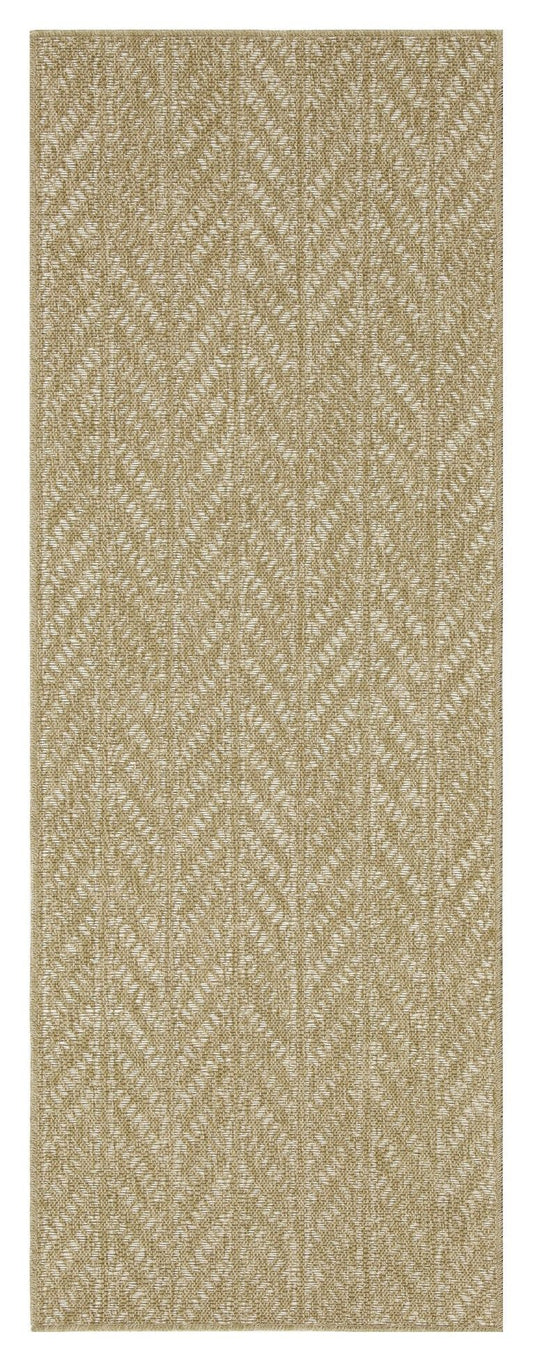 Earth - 2'7" X 7'3" Indoor, Outdoor Area Rug - Natural, White