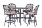 Round 42" Long Bar Height Dining Set With Cushions