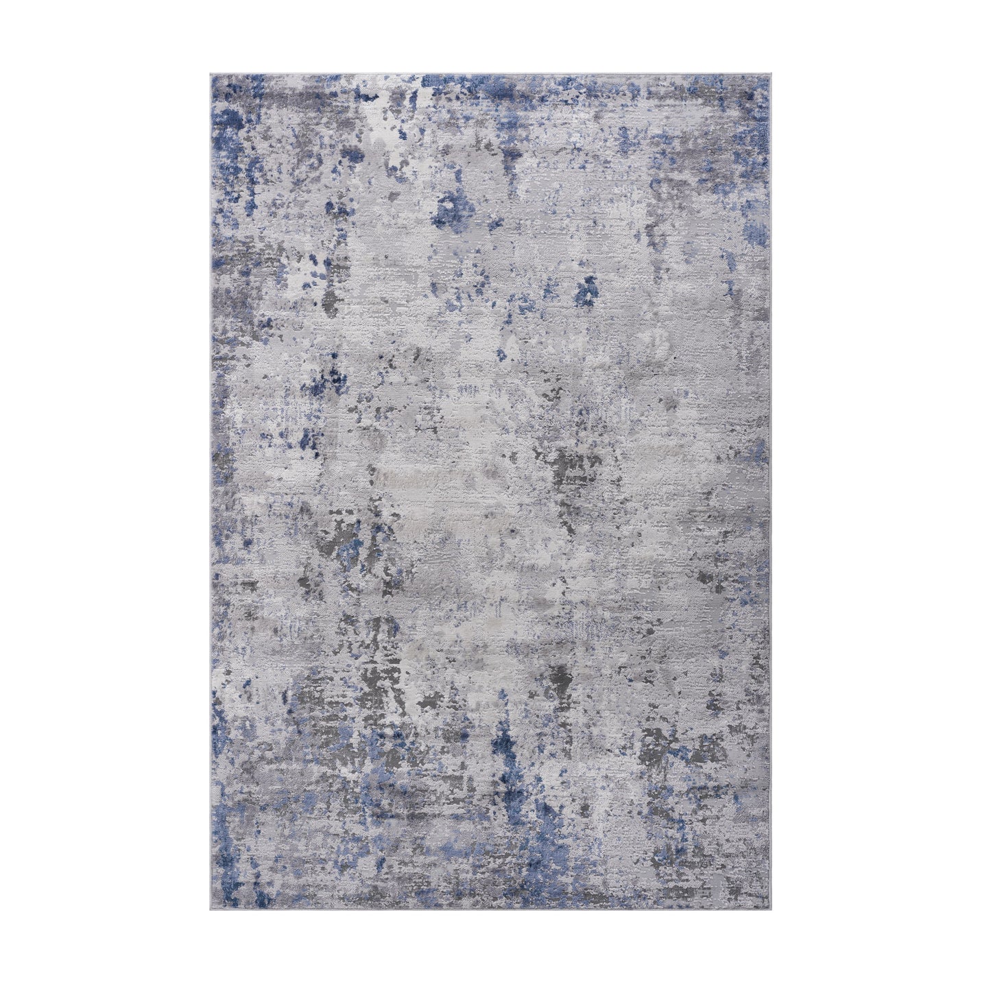 Marfi - 6' x 9' Abstract Non-Shedding Living Room Bedroom Dining Home Office Stylish And Stain Resistant Area Rug - Silver / Blue