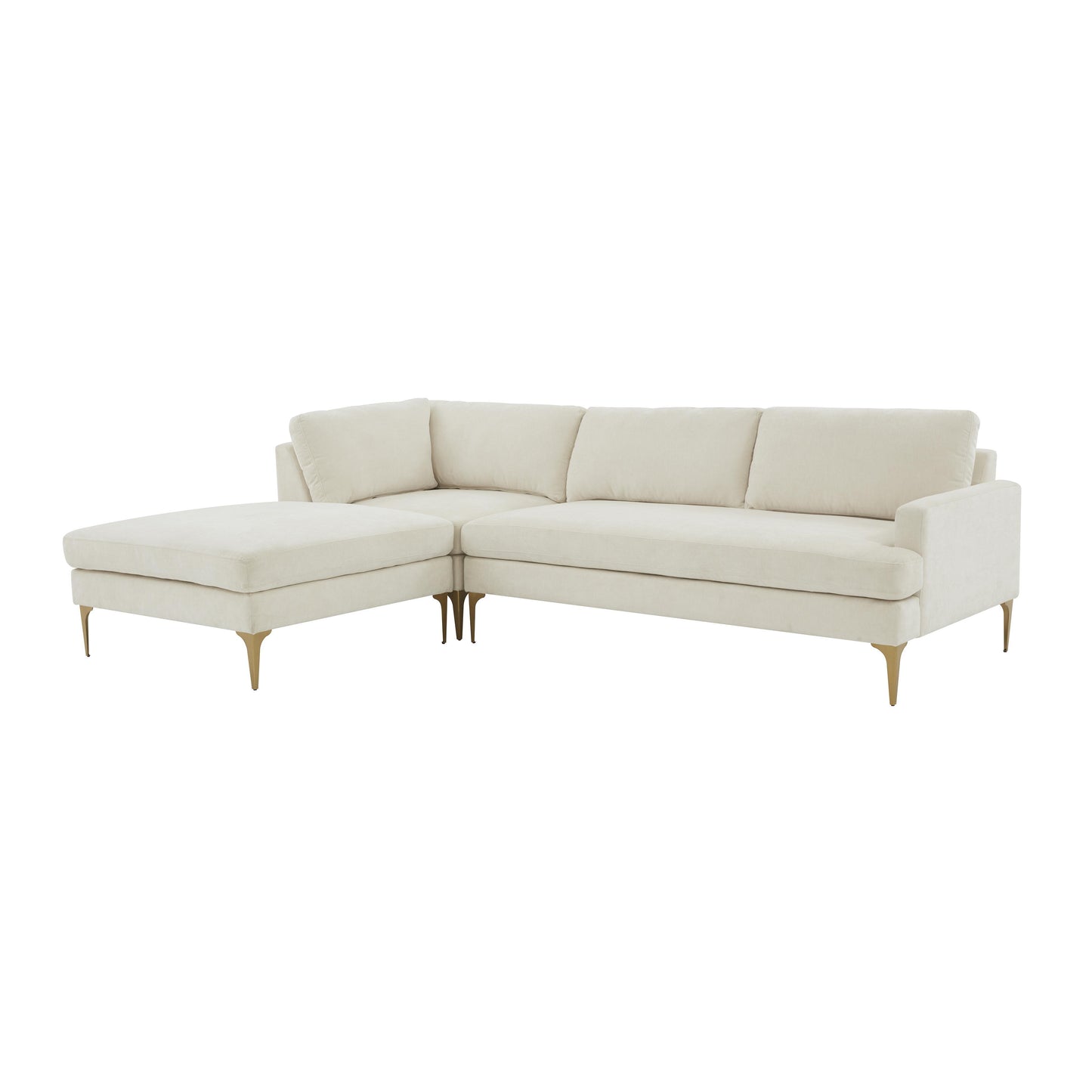 Serena - Velvet Chaise Sectional