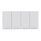 Wall Cabinet Four Doors, With Two Internal Shelves And Internal Plate And Glass Organizer - White