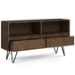 Chase - Low Bookcase - Rustic Natural Aged Brown