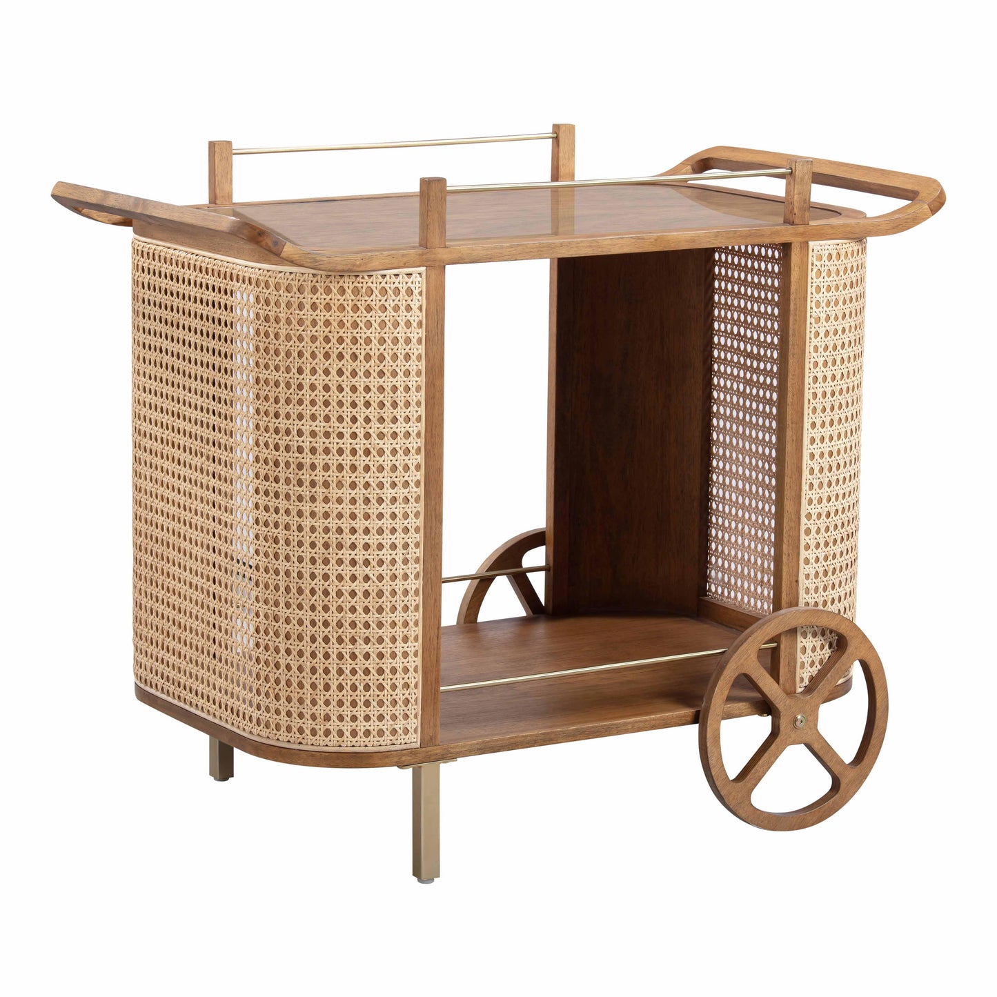 Yuma - Rattan Bar Cart - Natural