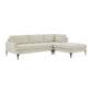 Serena - Velvet Chaise Sectional With Black Legs