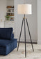 Cashner - Black / Gold Finish - Metal Floor Lamp