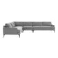 Serena - Velvet Large L-Sectional With Black Legs