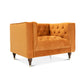 Evelyn - Modern Tufted Back Velvet Lounge Chair