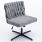 Armless Office Desk Chair No Wheels