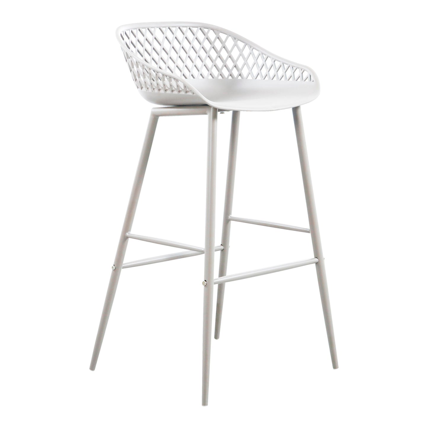 Piazza - Outdoor Barstool Barstool (Set of 2) - White