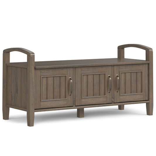 Lev - Entryway Storage Bench - Smoky Brown