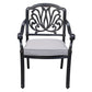 Patio Outdoor Aluminum Dining Armchair With Cushion (Set of 2)