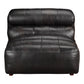 Ramsay - Leather Armless Chair - Antique Black