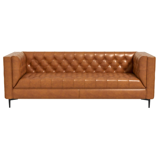 Evelyn - Mid-Century Modern Leather Luxury Chesterfield Sofa