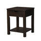 Flora - End Table With Drawer - Dark Brown