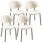 Boucle Dining Chairs, Dining Chairs With Metal Legs For Dining Room, Kitchen, Living Room