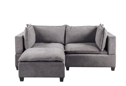 Madison - Fabric Sectional Loveseat Ottoman