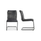 Ansel - Dining Chair Chair Leather (Set of 2) - Onyx Black