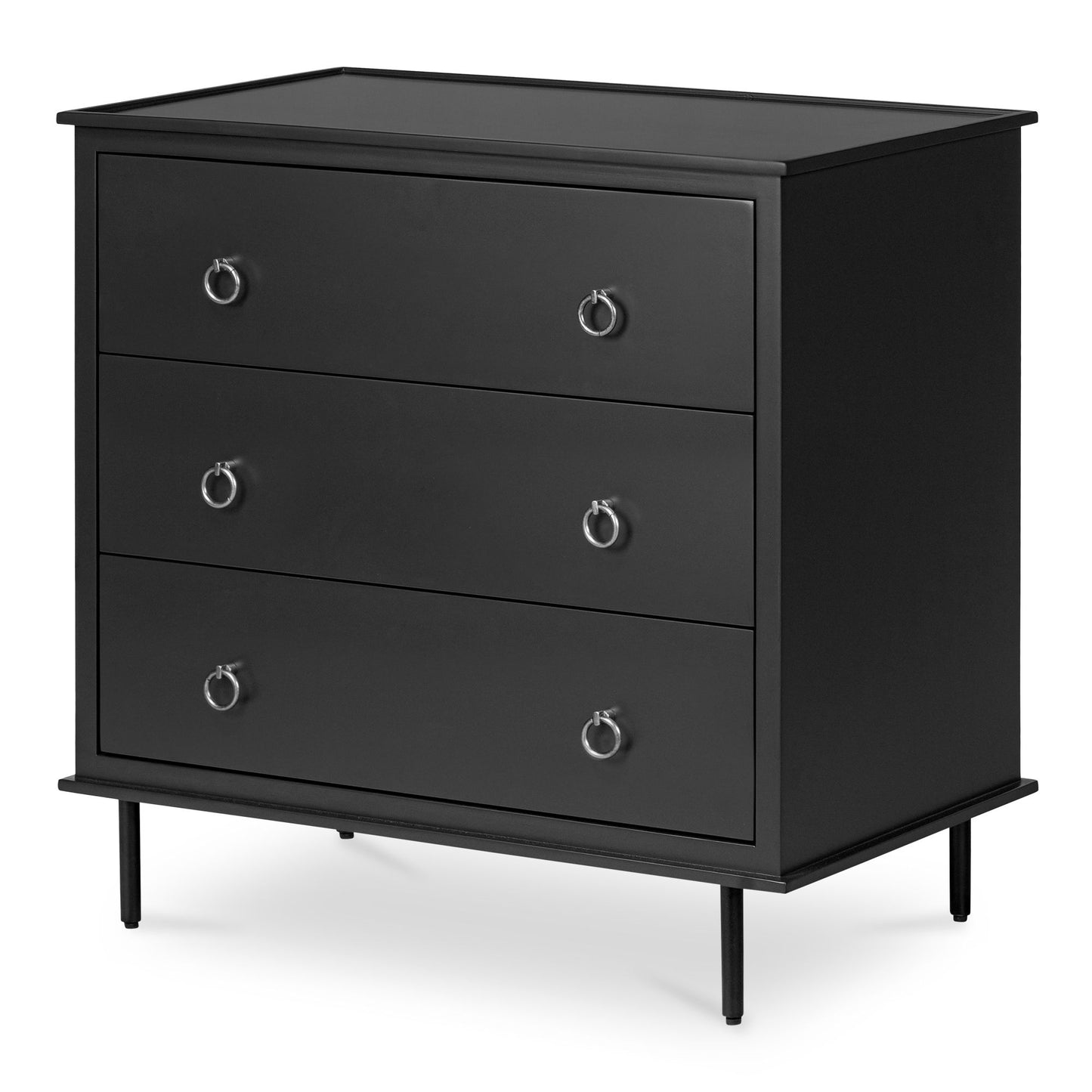 Reagan - 3 Drawer Nightstand - Black