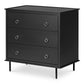 Reagan - 3 Drawer Nightstand - Black