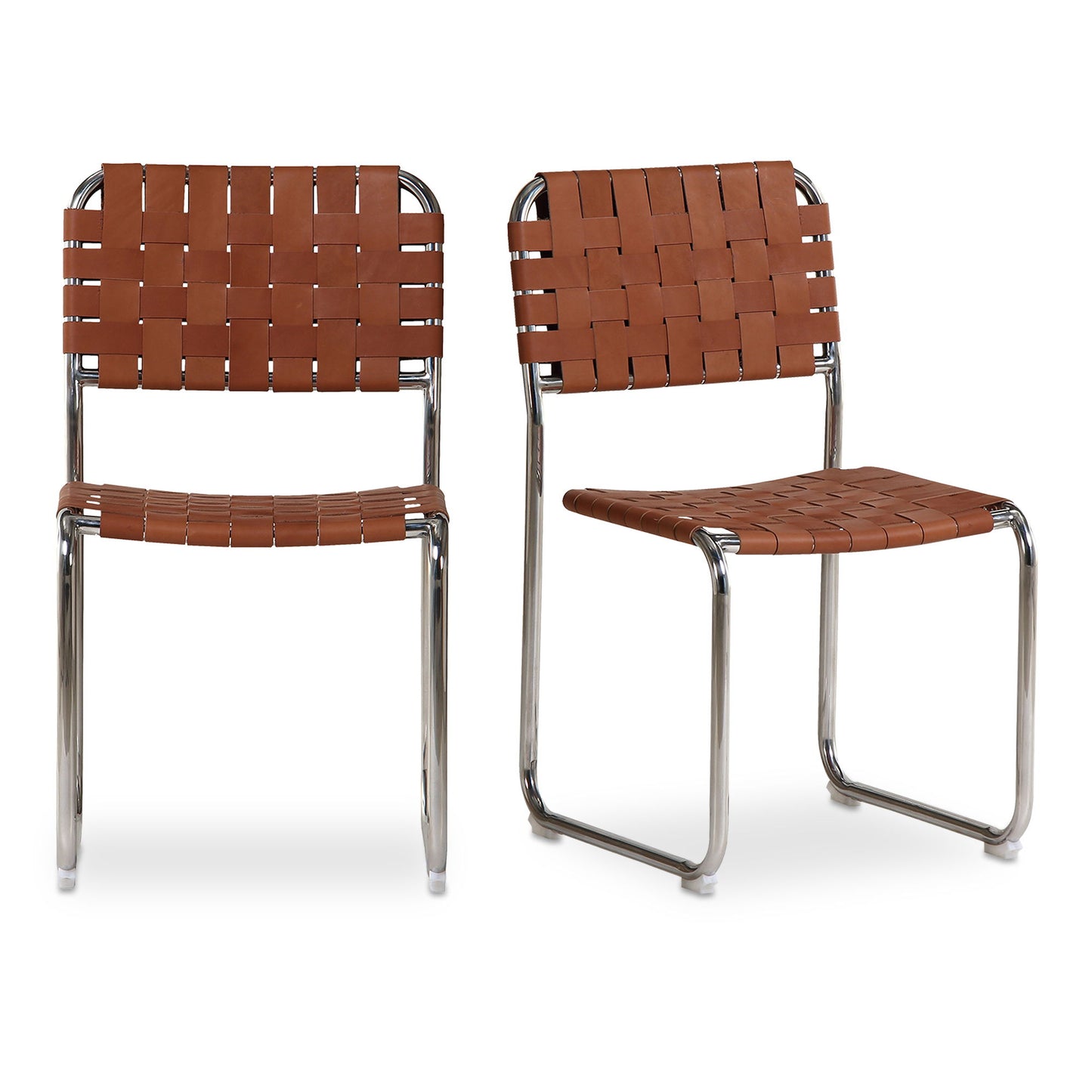 Moma - Stainless Steel Dining Chair (Set of 2) - Brown